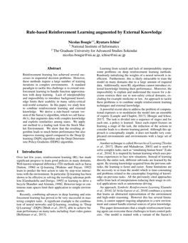 Rule-Based Reinforcement Learning Augmented by External Knowledge