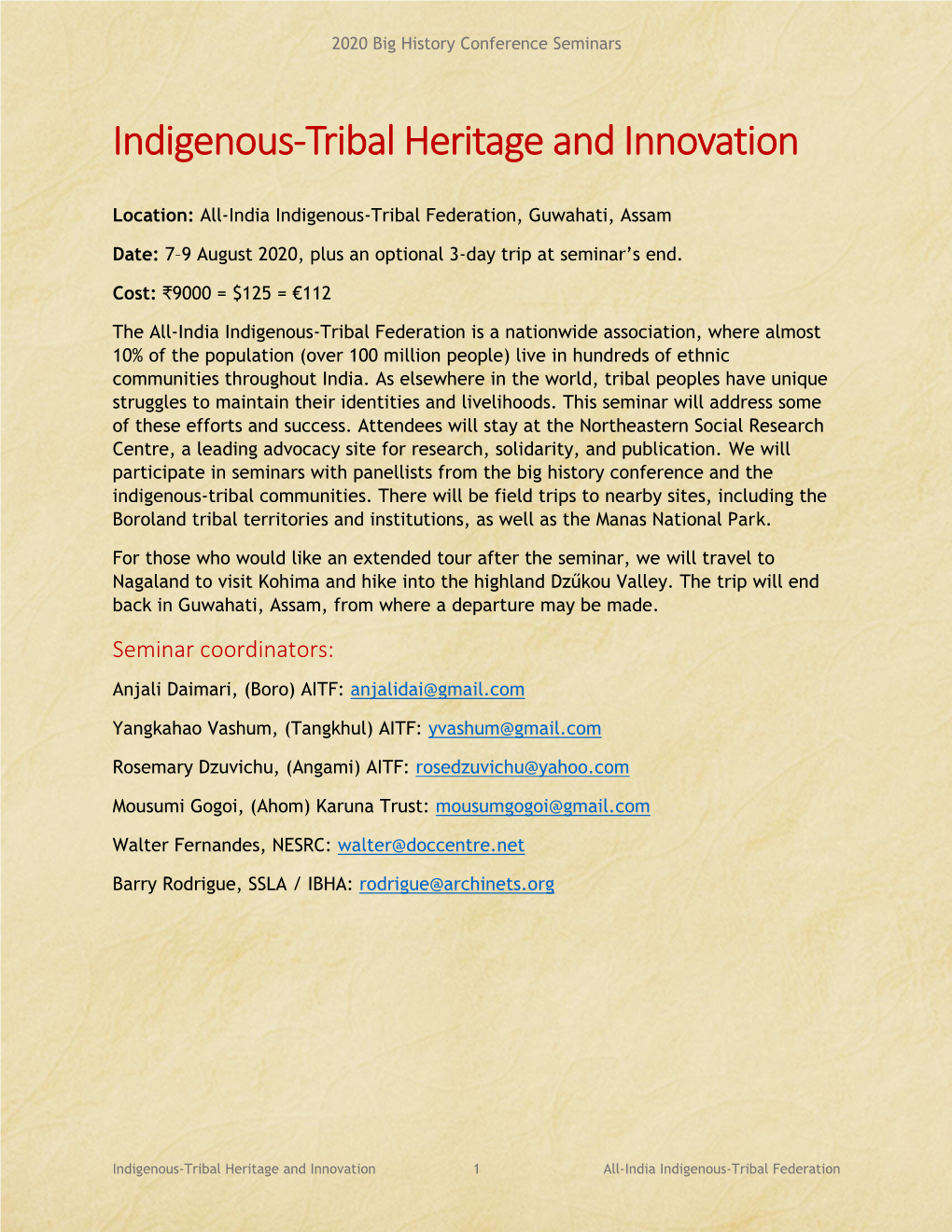 Indigenous-Tribal Heritage and Innovation