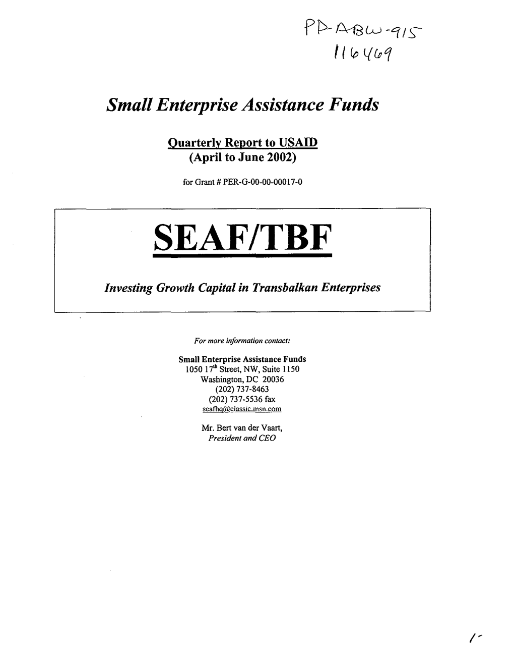 Small Enterprise Assistance Funds