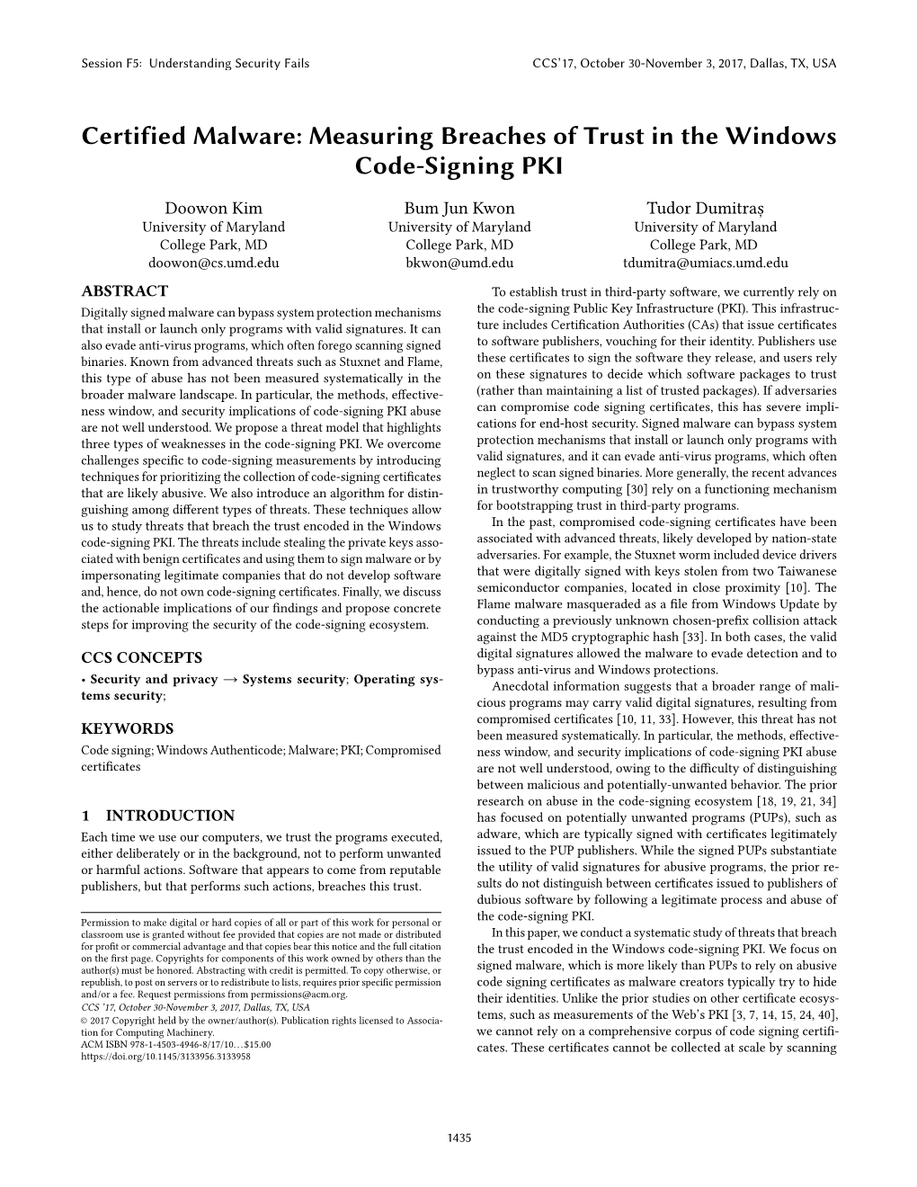 Measuring Breaches of Trust in the Windows Code-Signing PKI