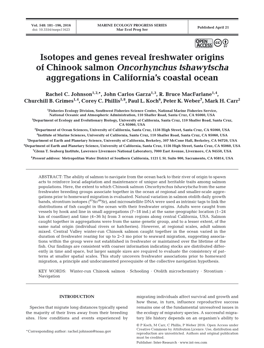 Marine Ecology Progress Series 548:181