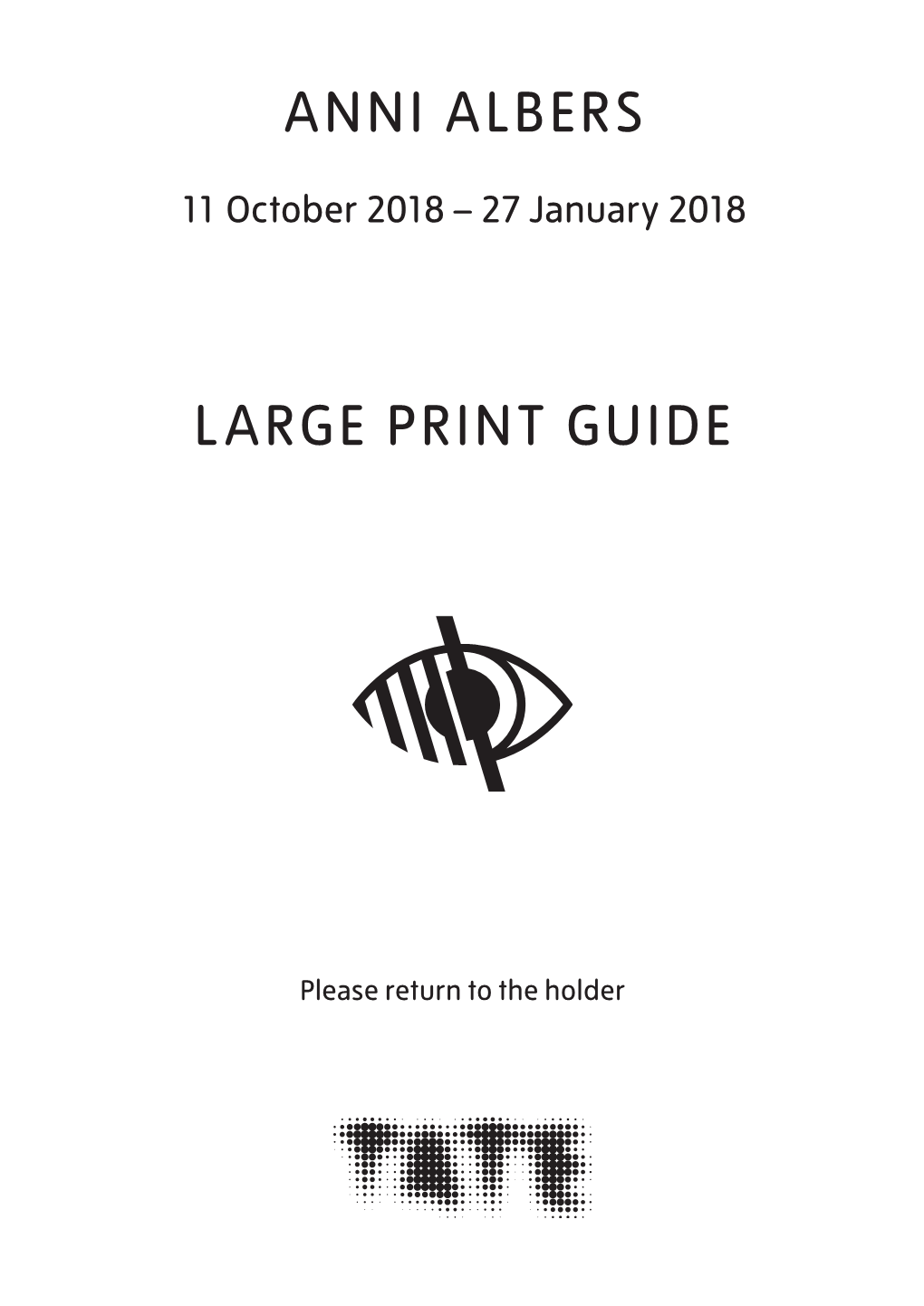 Anni Albers Large Print Guide