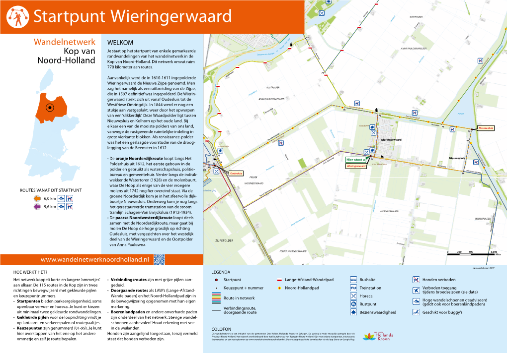 Wandelkaart Startpunt Wieringerwaard