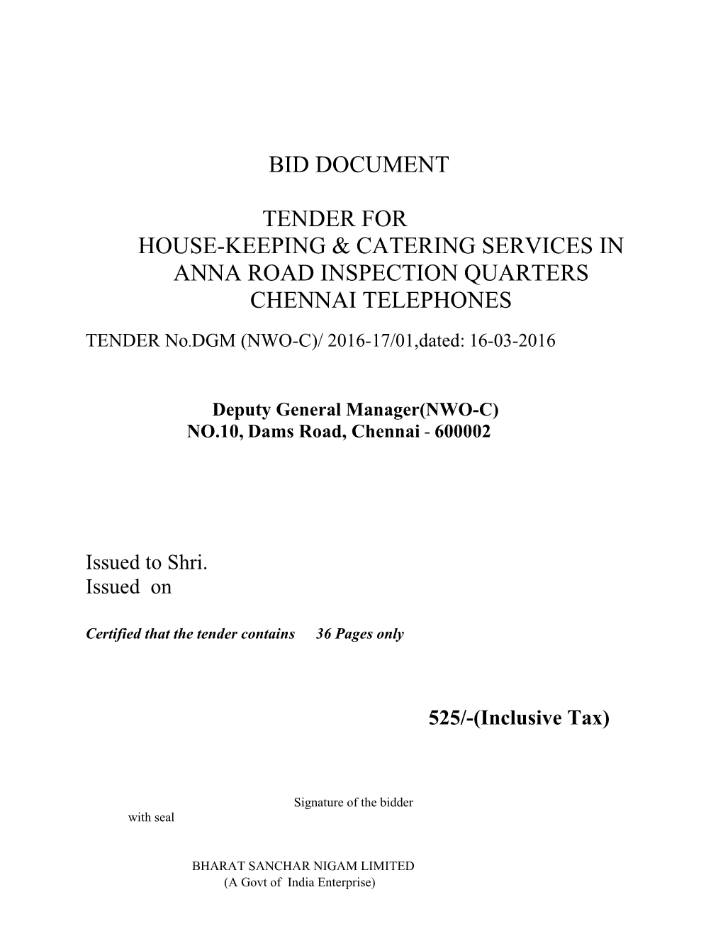 House-Keeping & Catering Services in Anna Road Inspection Quarters Chennai Telephones