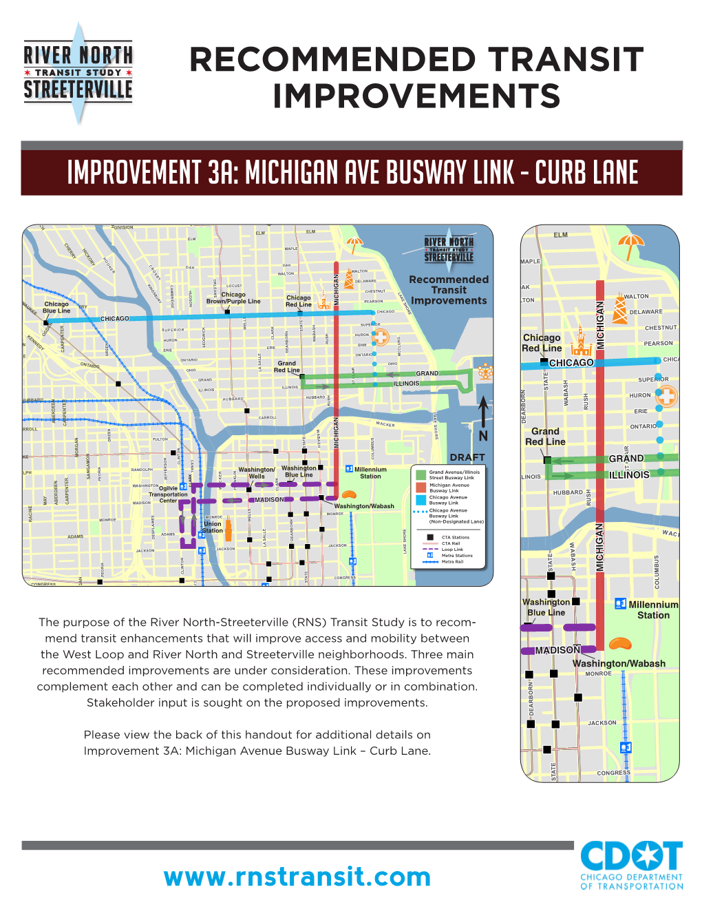 Michigan Ave Busway Link - Curb Lane