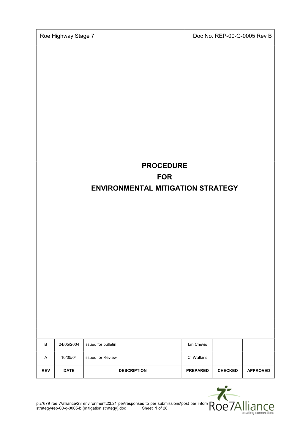 Procedure for Environmental Mitigation Strategy