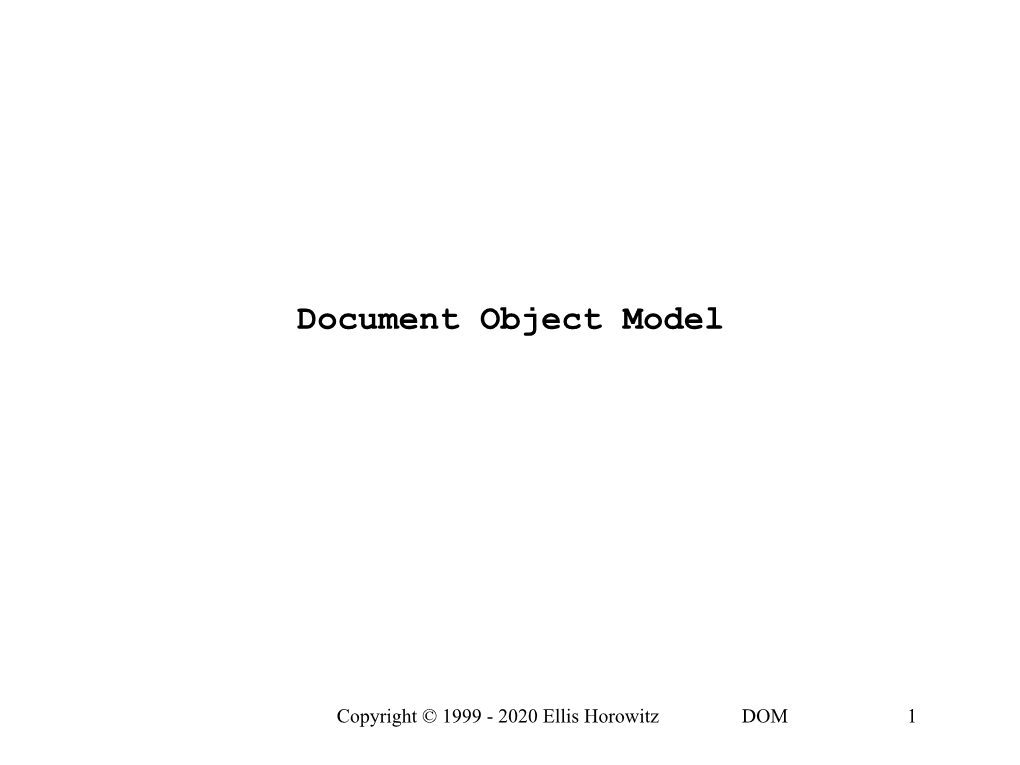 Document Object Model