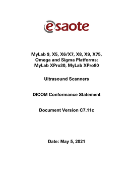 ESAOTE Mylab DICOM Conformance Statement