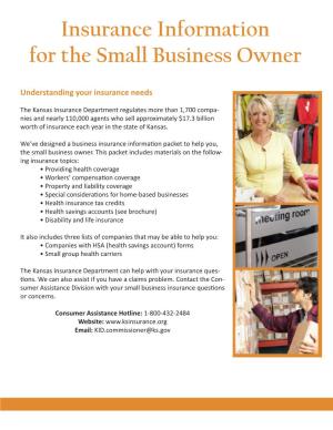 Insurance Information for the Small Business Owner