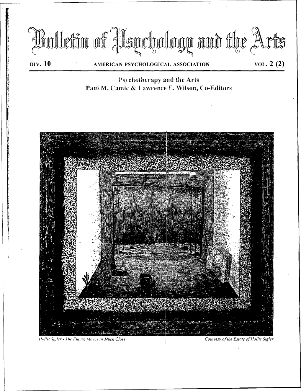 Psychotherapy and the Arts Paul M. Camic & Lawrence E. Wilson, Co-3