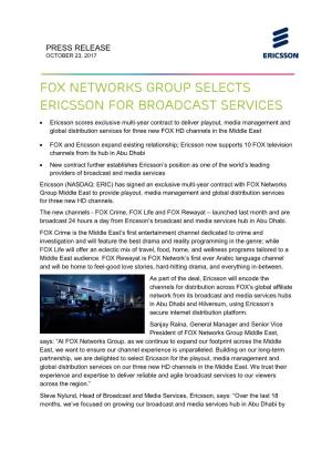 Press Release Ericssonfox Playout