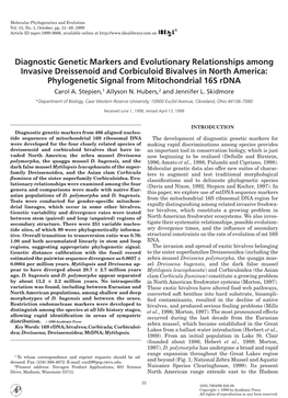 Diagnostic Genetic Markers and Evolutionary Relationships Among