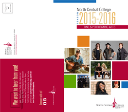 2015-2016 Fine Arts Season Brochure