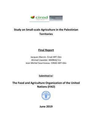Study on Small-Scale Agriculture in the Palestinian Territories Final