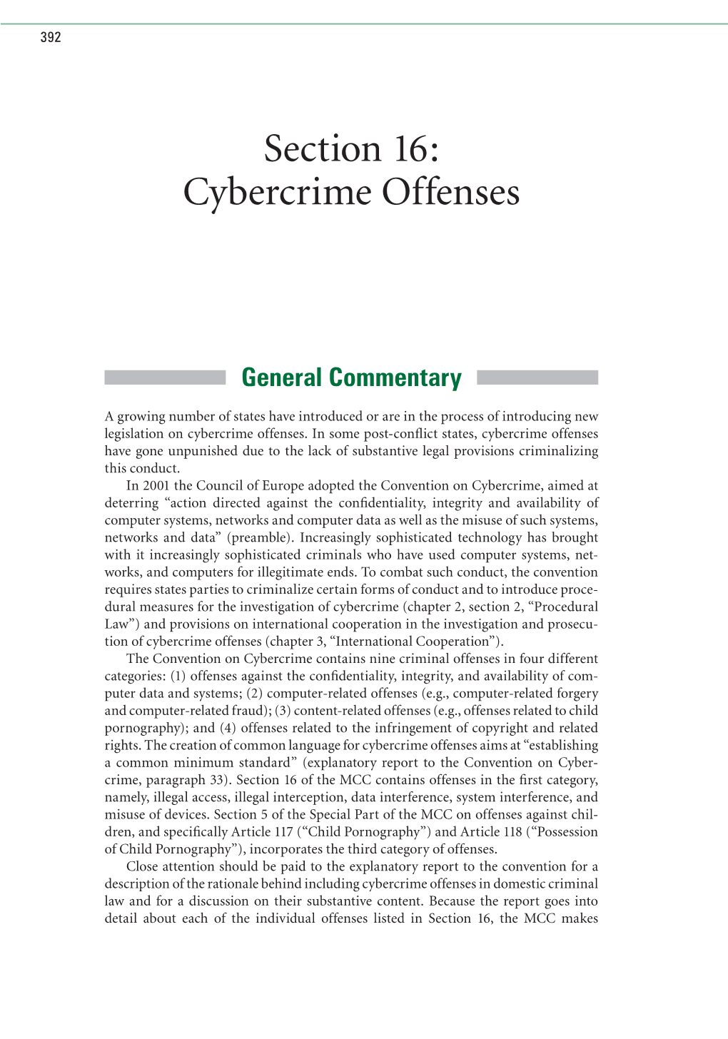 Section 16: Cybercrime Offenses