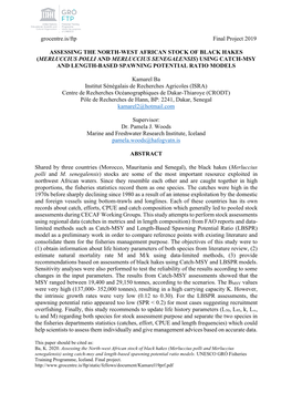 Merluccius Polli and Merluccius Senegalensis) Using Catch-Msy and Length-Based Spawning Potential Ratio Models