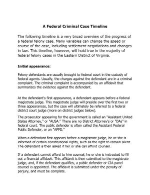 A Federal Criminal Case Timeline