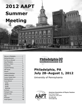 2012 AAPT Summer Meeting