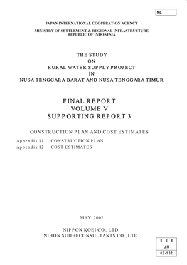 Final Report Volume V Supporting Report 3