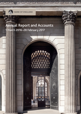 Bank of England Annual Report and Accounts 1 March 2016–28