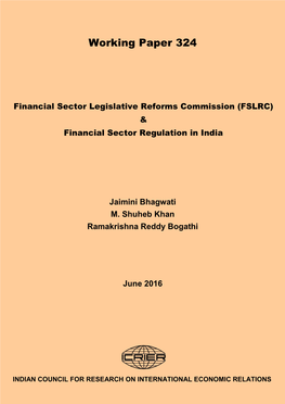 Financial Sector Regulation in India