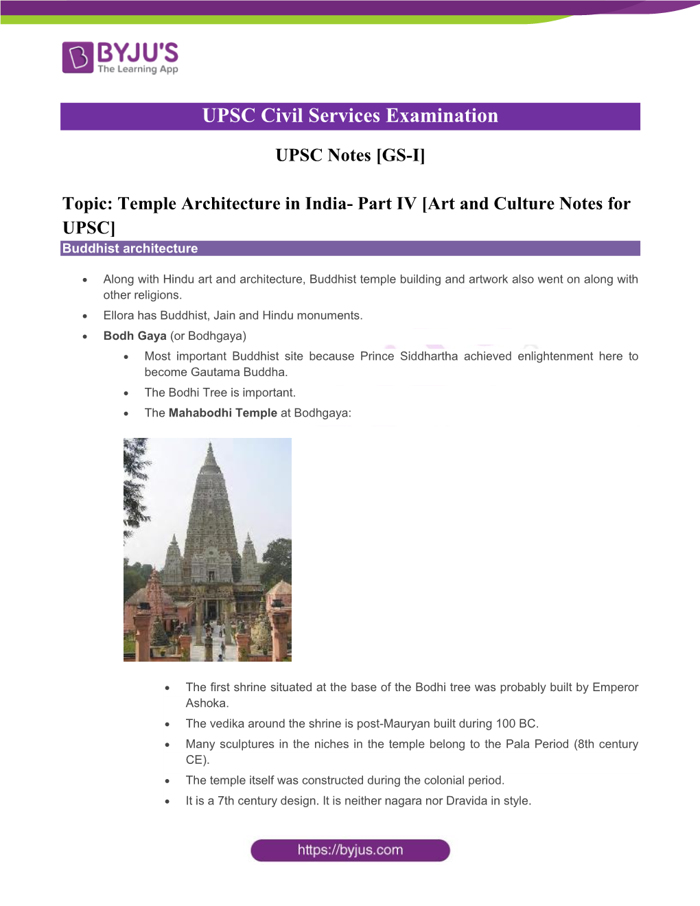 Temple Architecture In India- Part IV [Art And Culture Notes For UPSC ...