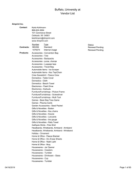 UB Licensed Vendor List.Pdf