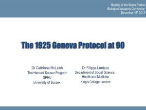 The 1925 Geneva Protocol at 90