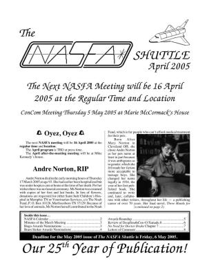 NASFA 'Shuttle' Apr 2005