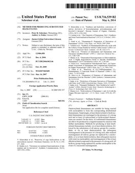 (12) United States Patent (10) Patent No.: US 8,716,539 B2 Schreiner Et Al