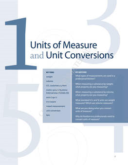 Units of Measure Andunit Conversions
