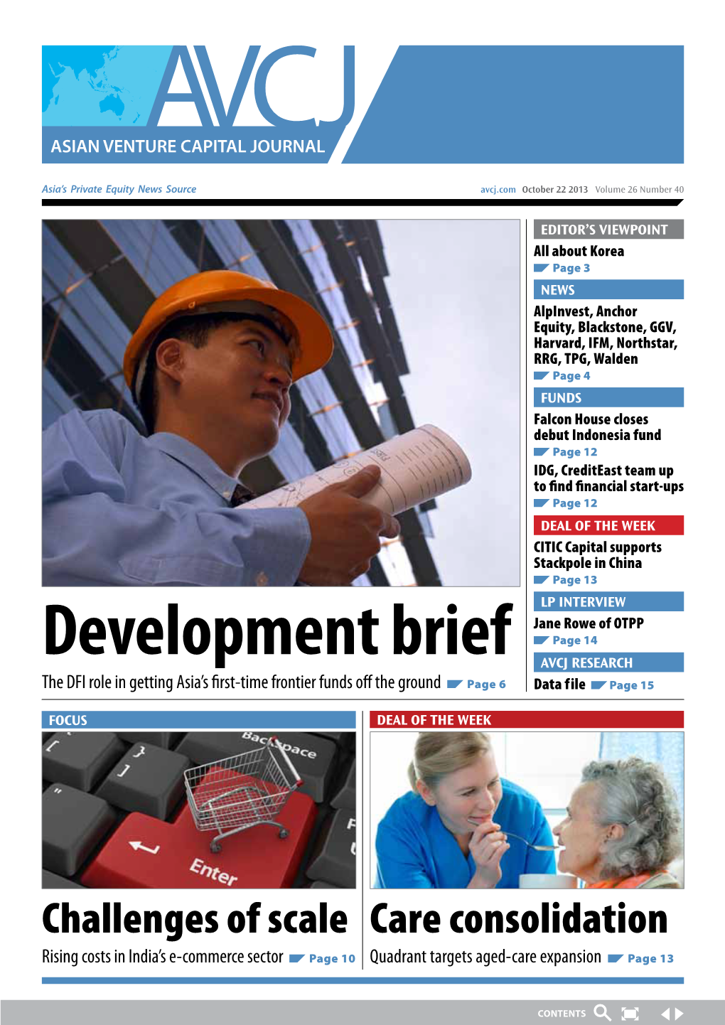 Development Brief AVCJ Research the DFI Role in Getting Asia’S First-Time Frontier Funds Off the Ground Page 6 Data F Ile Page 15
