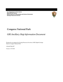 Geologic Resources Inventory Map Document for Congaree National Park
