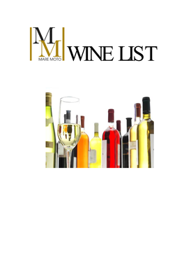 Mare Moto Wine List