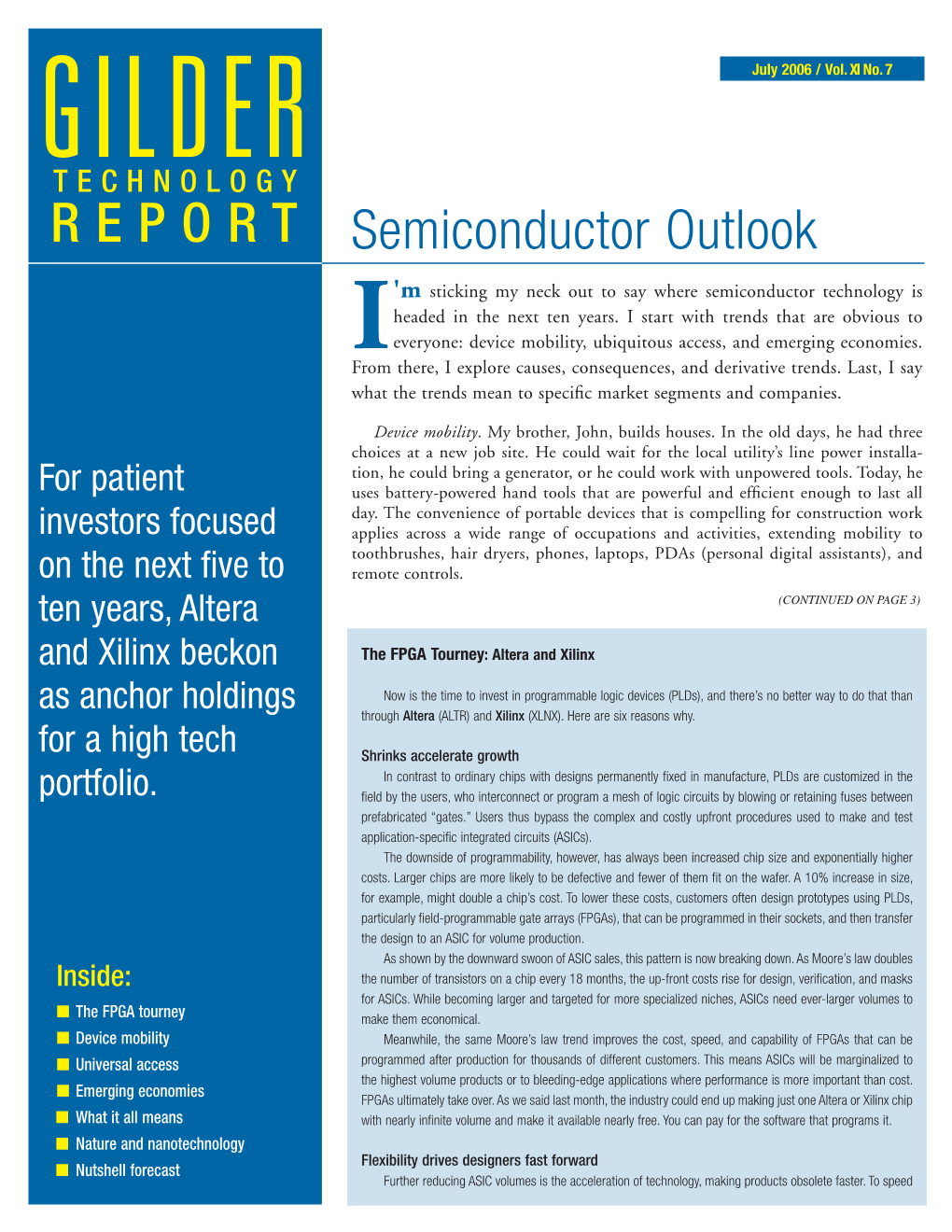 REPORT Semiconductor Outlook