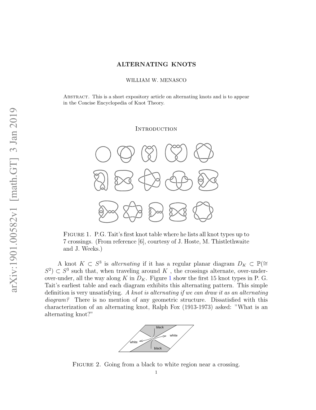 Alternating Knots