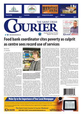 Food Bank Coordinator Cites Poverty As Culprit As Centre Sees Record Use of Services