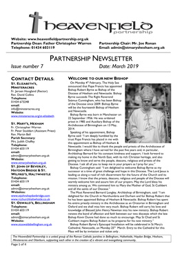 PARTNERSHIP NEWSLETTER Issue Number 7 Date: March 2019