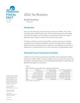 2016 Tax Brackets FACT Oct