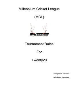 2010 Twenty20 Rule Book