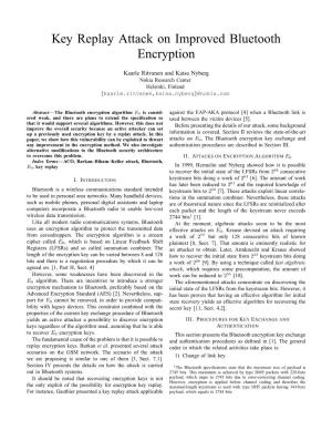 Key Replay Attack on Improved Bluetooth Encryption