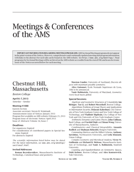 Meetings & Conferences of The