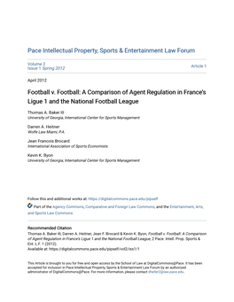 A Comparison of Agent Regulation in France's Ligue 1 and the National