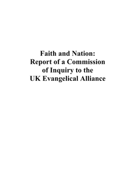 Faith and Nation: Report of a Commission of Inquiry to the UK Evangelical Alliance