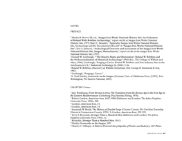 Saugus Iron Works National Historic Site: an Evaluation of Roland Wells Robbins Archaeology,” Report on File at Saugus Iron Works National Historic Site, 1975; Mary C