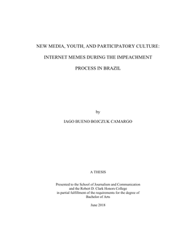 New Media, Youth, and Participatory Culture: Internet Memes During the Impeachment Process in Brazil