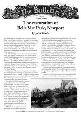 The Restoration of Belle Vue Park, Newport by John Woods