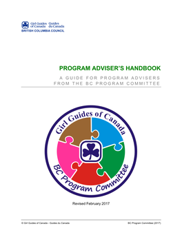 Program Adviser's Handbook