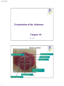 Examination of the Abdomen