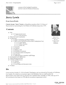 Jerry Lewis - Congresspedia Page 1 of 15